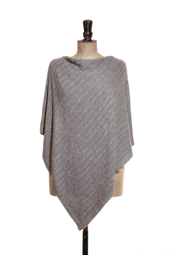 www.thecuriousyak.com Ponchos and Wraps Cable Knit Truffle Poncho