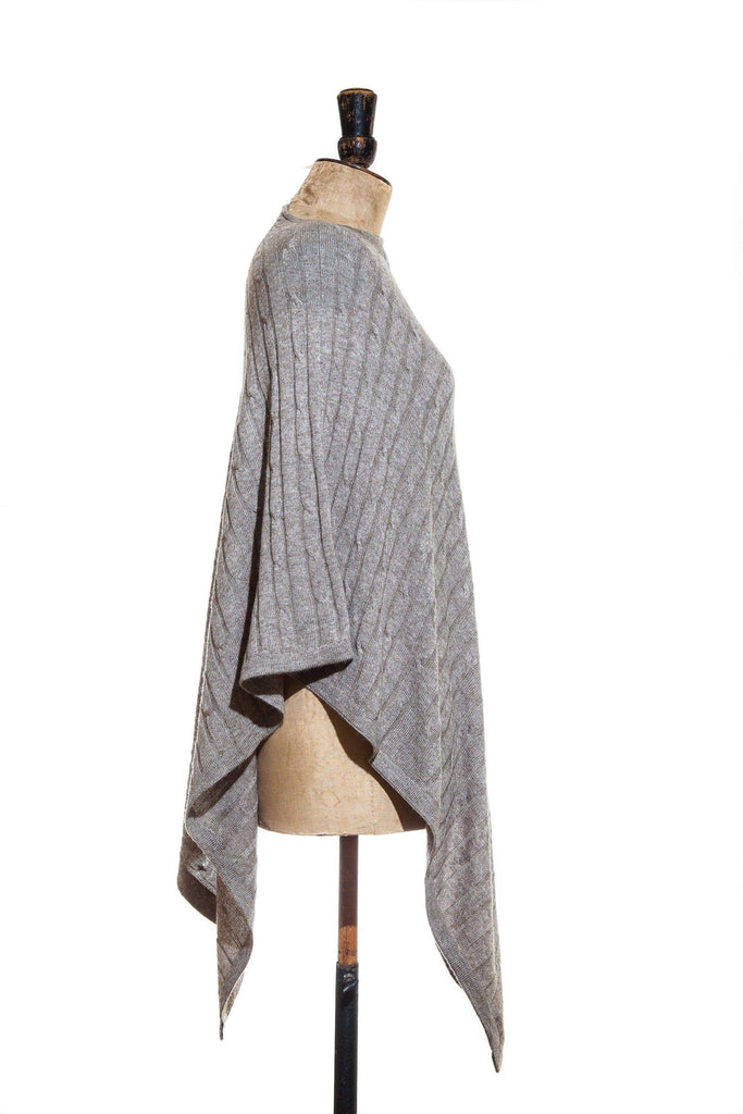 www.thecuriousyak.com Ponchos and Wraps Cable Knit Truffle Poncho