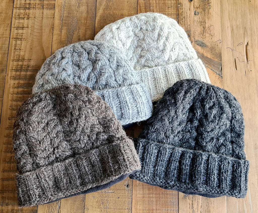 Cable Knit Beanie Hats - The Curious Yak - Online Scarf Store