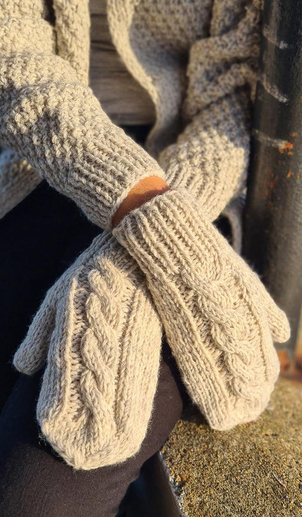 Wool Knitted Mittens - The Curious Yak - Online Scarf Store