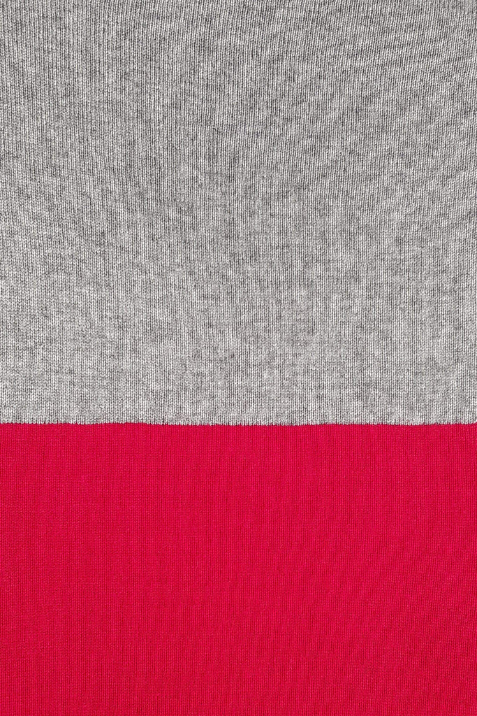 www.thecuriousyak.com Ponchos and Wraps Red & Grey two tone wrap