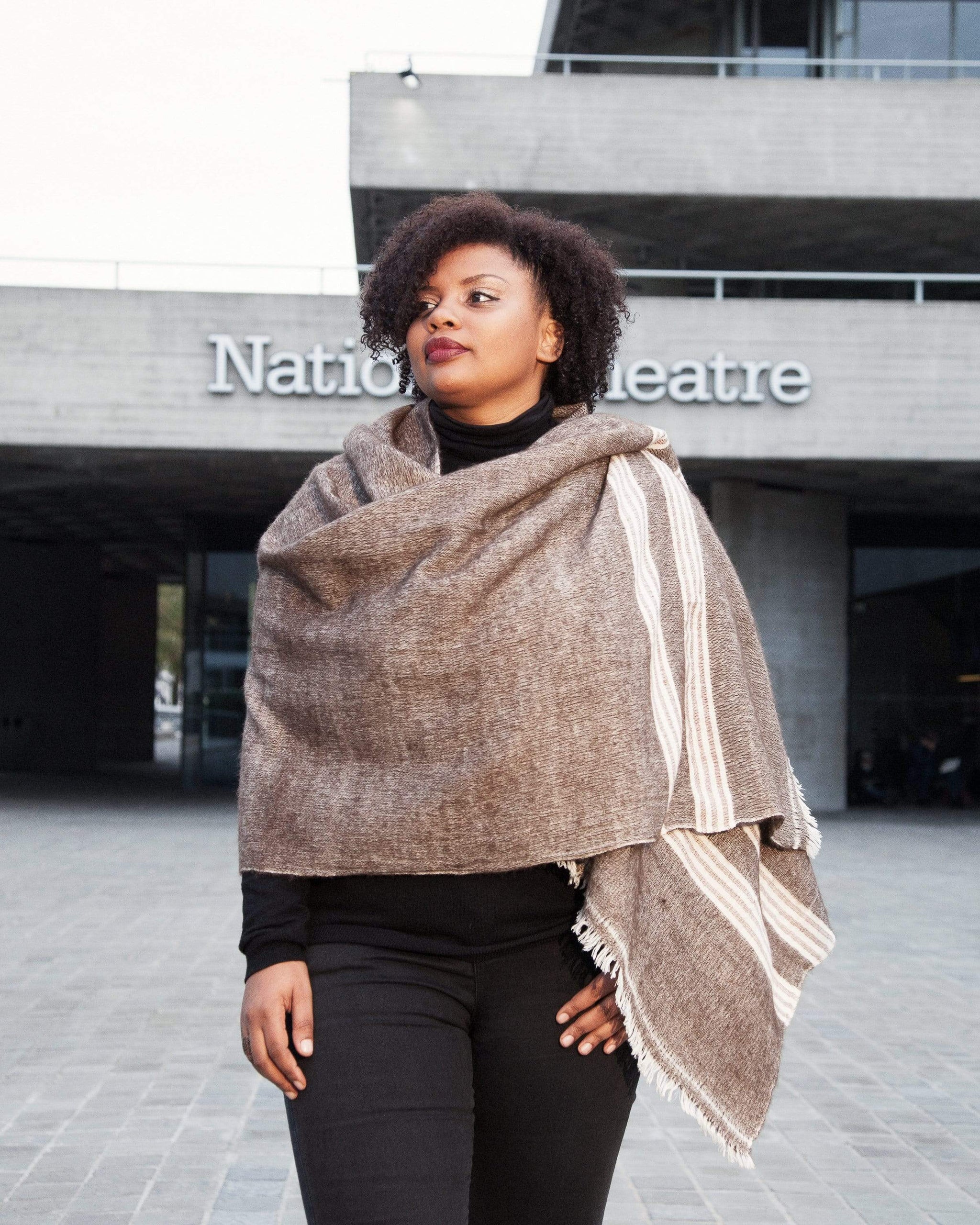 Rustic Yak Wool Scarf World Wide Shipping www.thecuriousyak.com